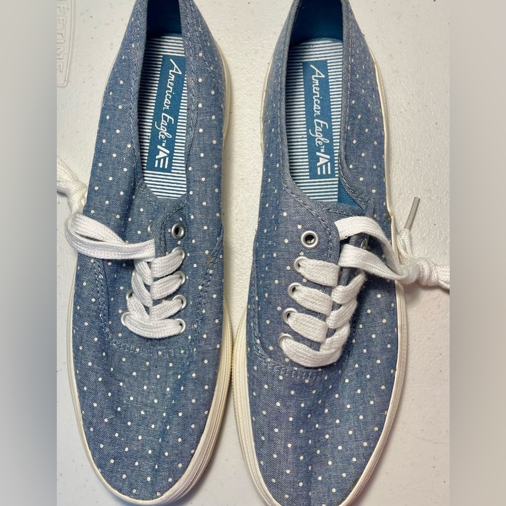 Women’s American Eagle Polka Dot Sneakers Shoes Size 8 1/2